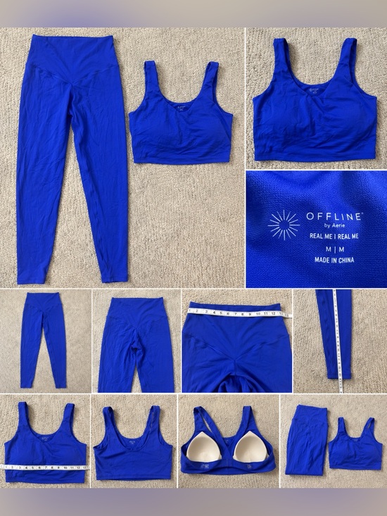 Source Unknown Pants - Not for sale OFFLINE by Aerie Real Me Blue Leggings & Sports Bra Set M not for